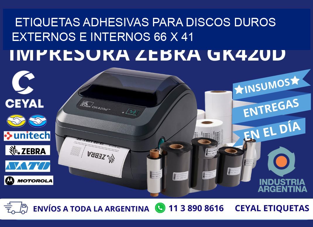 ETIQUETAS ADHESIVAS PARA DISCOS DUROS EXTERNOS E INTERNOS 66 x 41