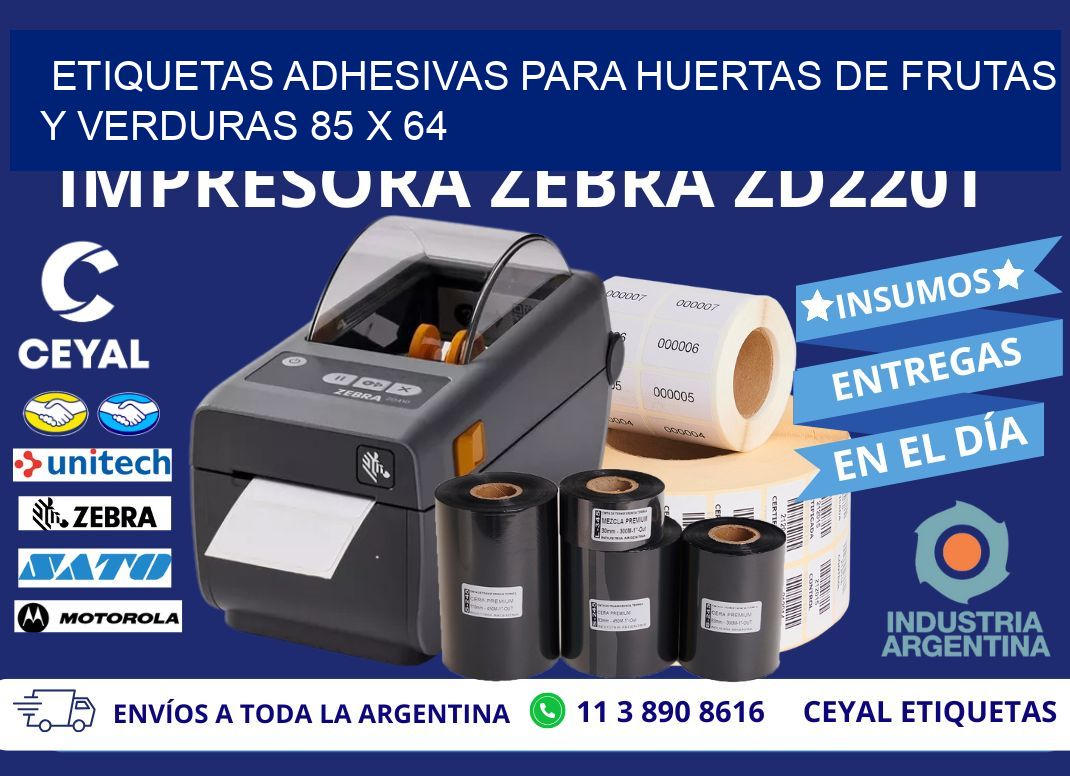 ETIQUETAS ADHESIVAS PARA HUERTAS DE FRUTAS Y VERDURAS 85 x 64