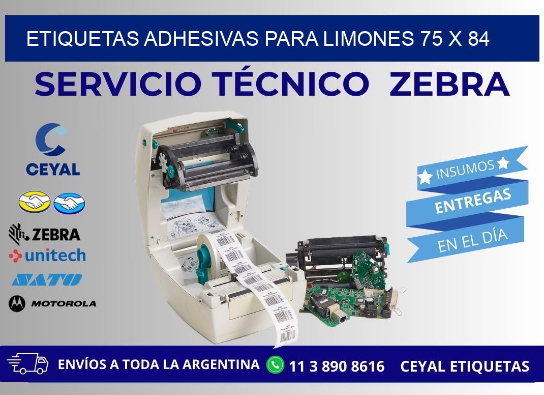 ETIQUETAS ADHESIVAS PARA LIMONES 75 x 84