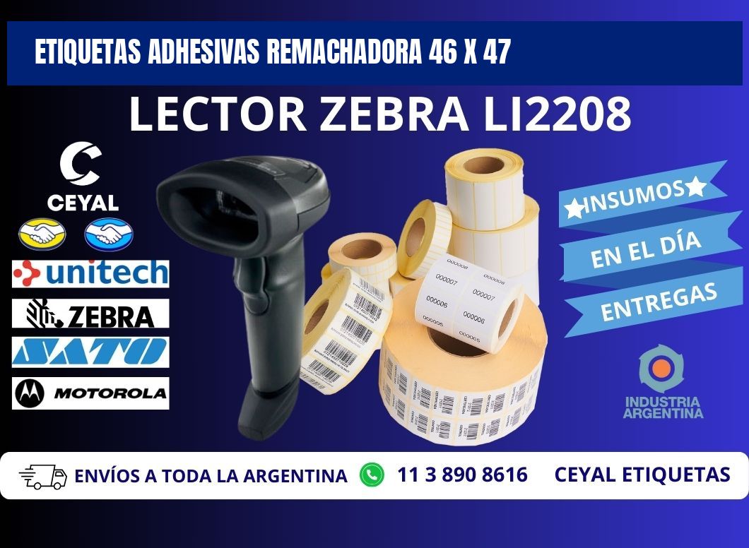 ETIQUETAS ADHESIVAS REMACHADORA 46 x 47