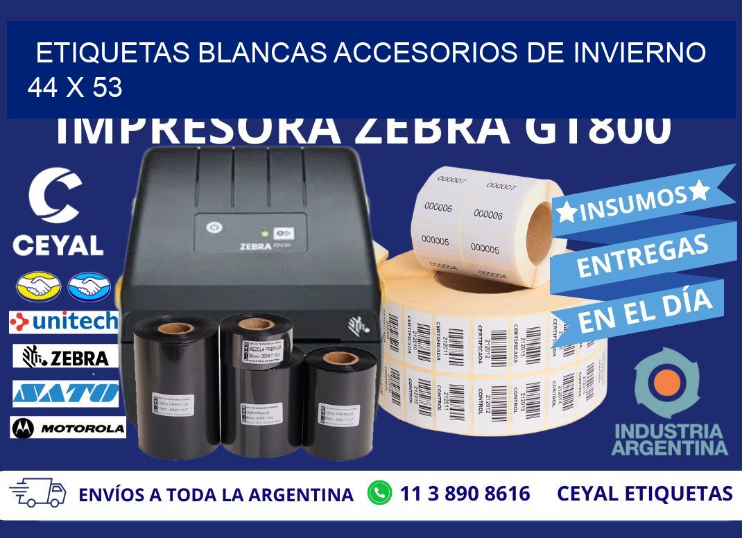 ETIQUETAS BLANCAS ACCESORIOS DE INVIERNO 44 x 53