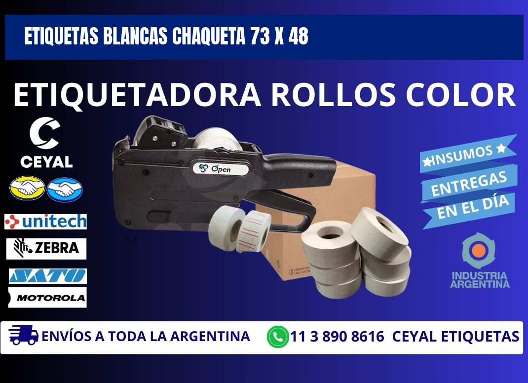 ETIQUETAS BLANCAS CHAQUETA 73 x 48