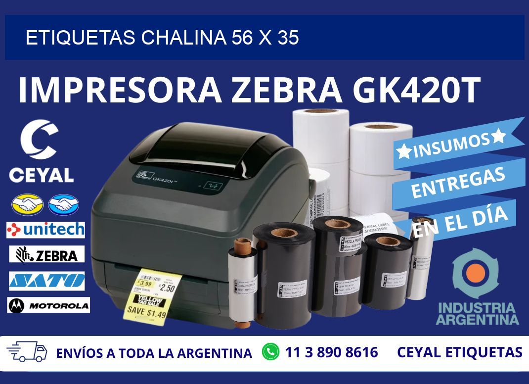 ETIQUETAS CHALINA 56 x 35
