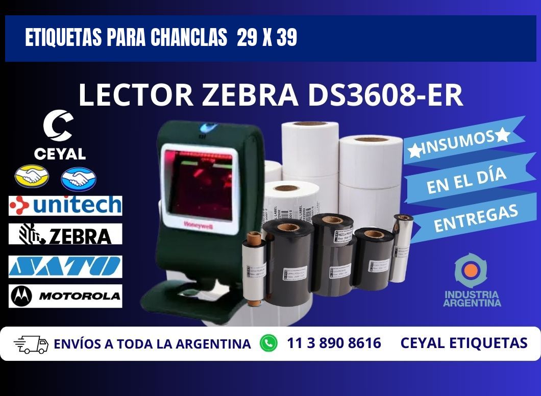 ETIQUETAS PARA CHANCLAS  29 x 39
