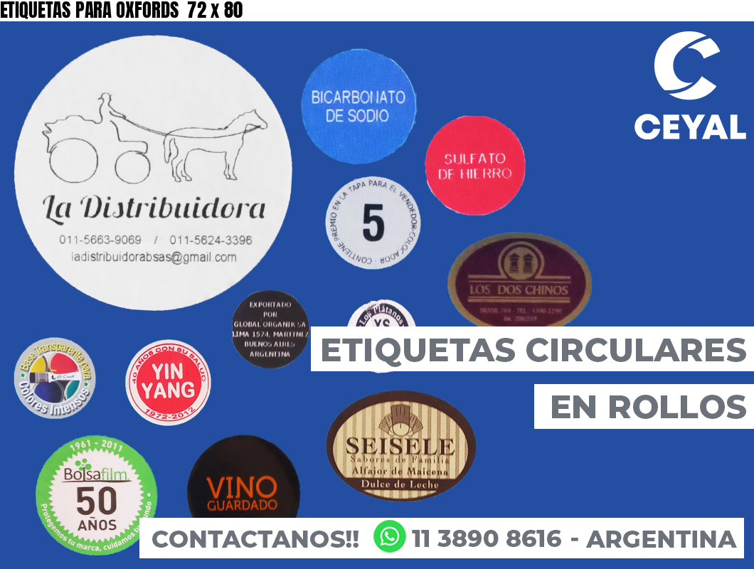 ETIQUETAS PARA OXFORDS  72 x 80
