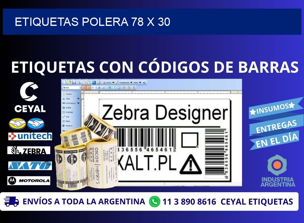 ETIQUETAS POLERA 78 x 30