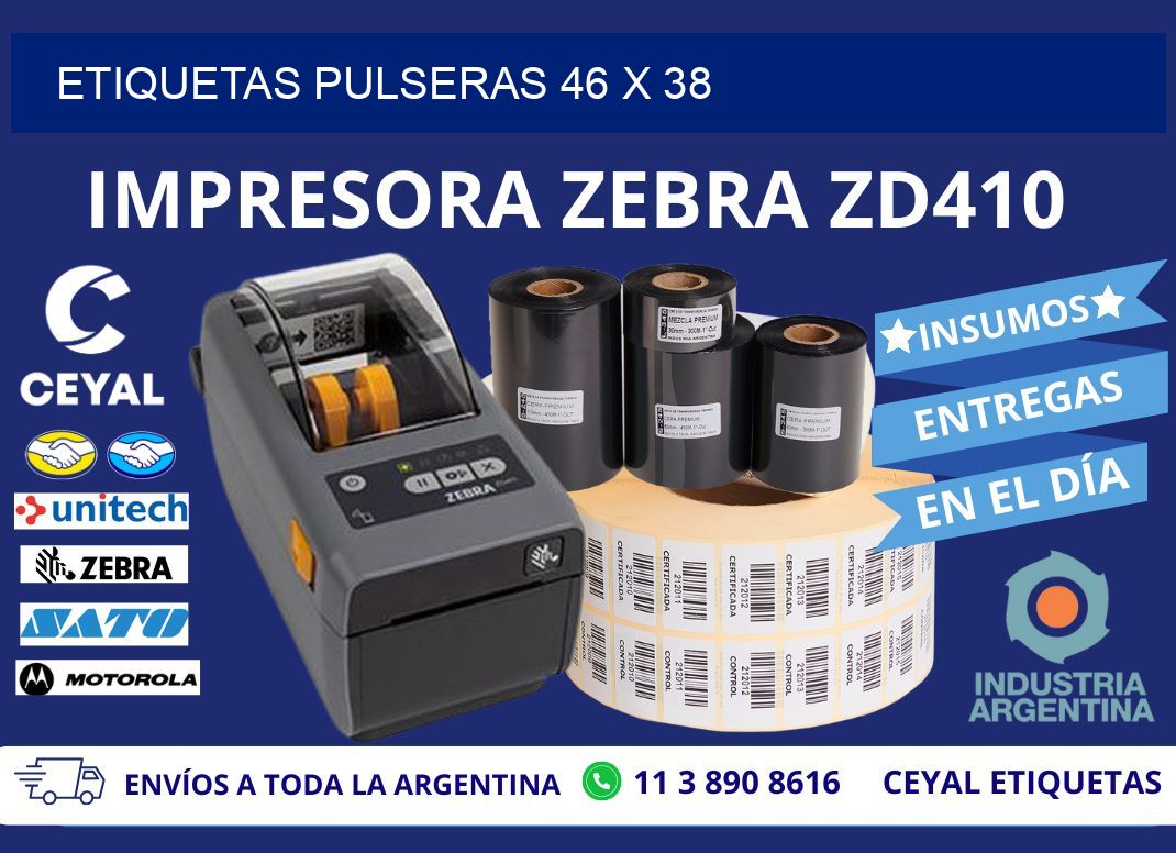 ETIQUETAS PULSERAS 46 x 38