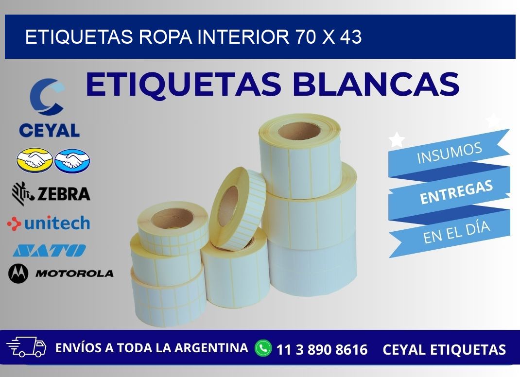 ETIQUETAS ROPA INTERIOR 70 x 43