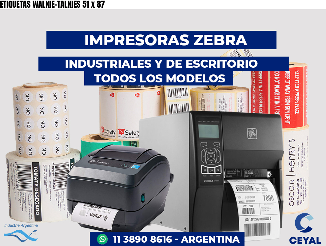 ETIQUETAS WALKIE-TALKIES 51 x 87