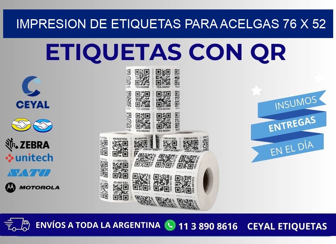 IMPRESION DE ETIQUETAS PARA ACELGAS 76 x 52