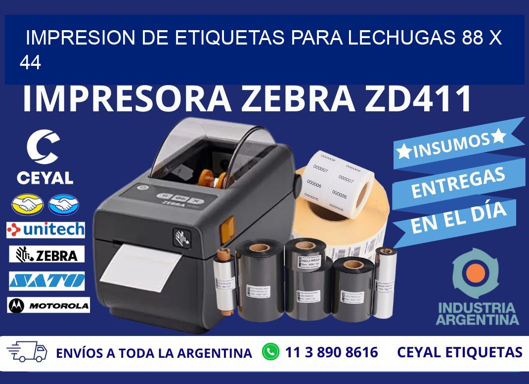 IMPRESION DE ETIQUETAS PARA LECHUGAS 88 x 44
