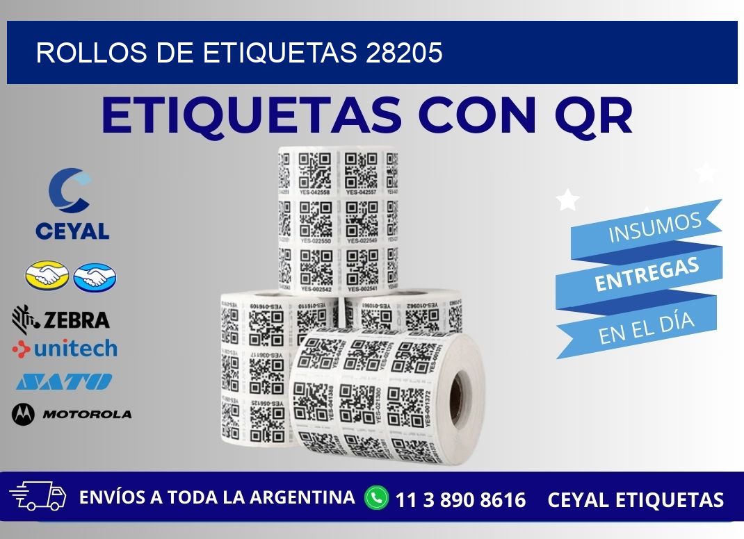 ROLLOS DE ETIQUETAS 28205