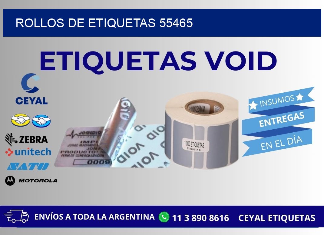 ROLLOS DE ETIQUETAS 55465