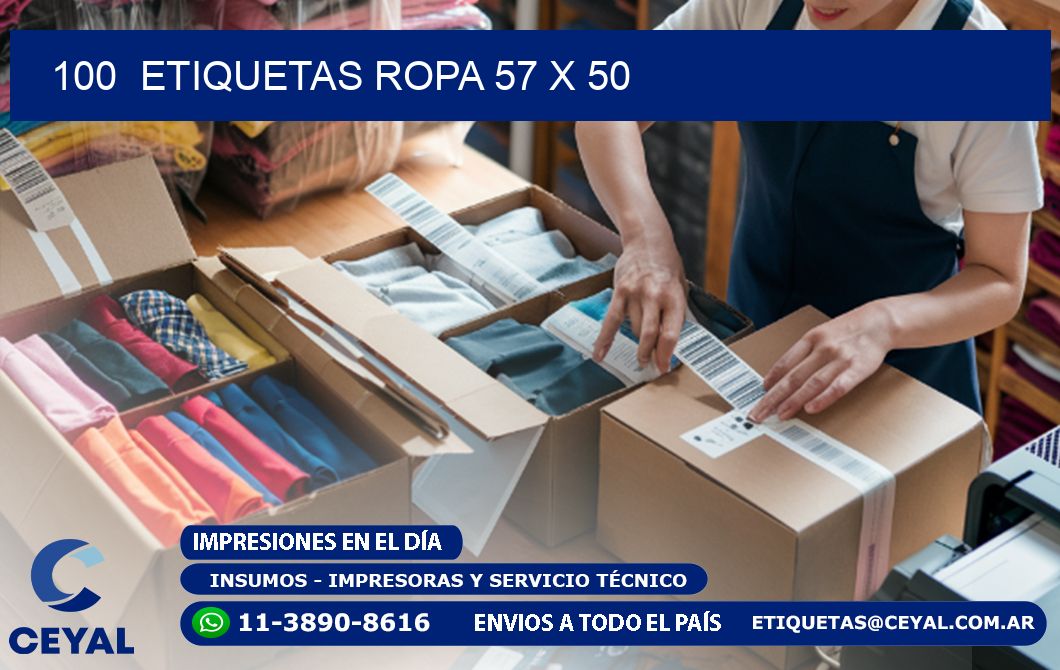 100  ETIQUETAS ROPA 57 x 50