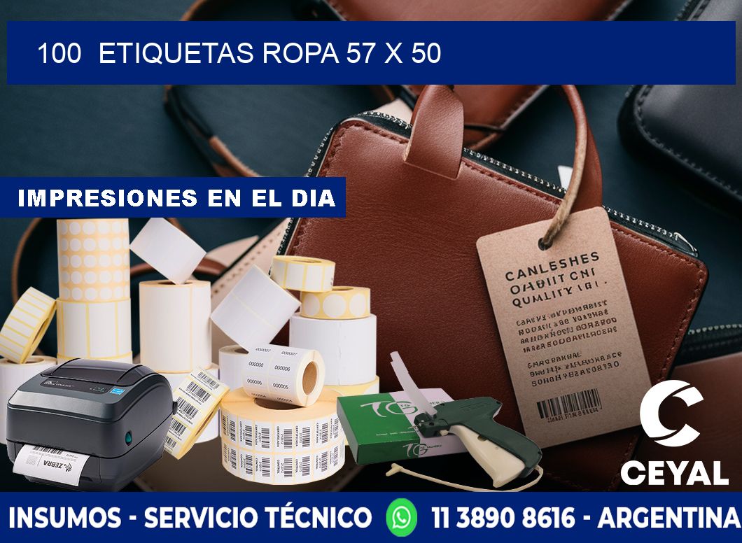 100  ETIQUETAS ROPA 57 x 50