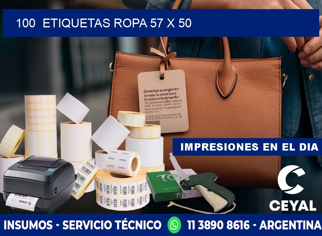 100  ETIQUETAS ROPA 57 x 50