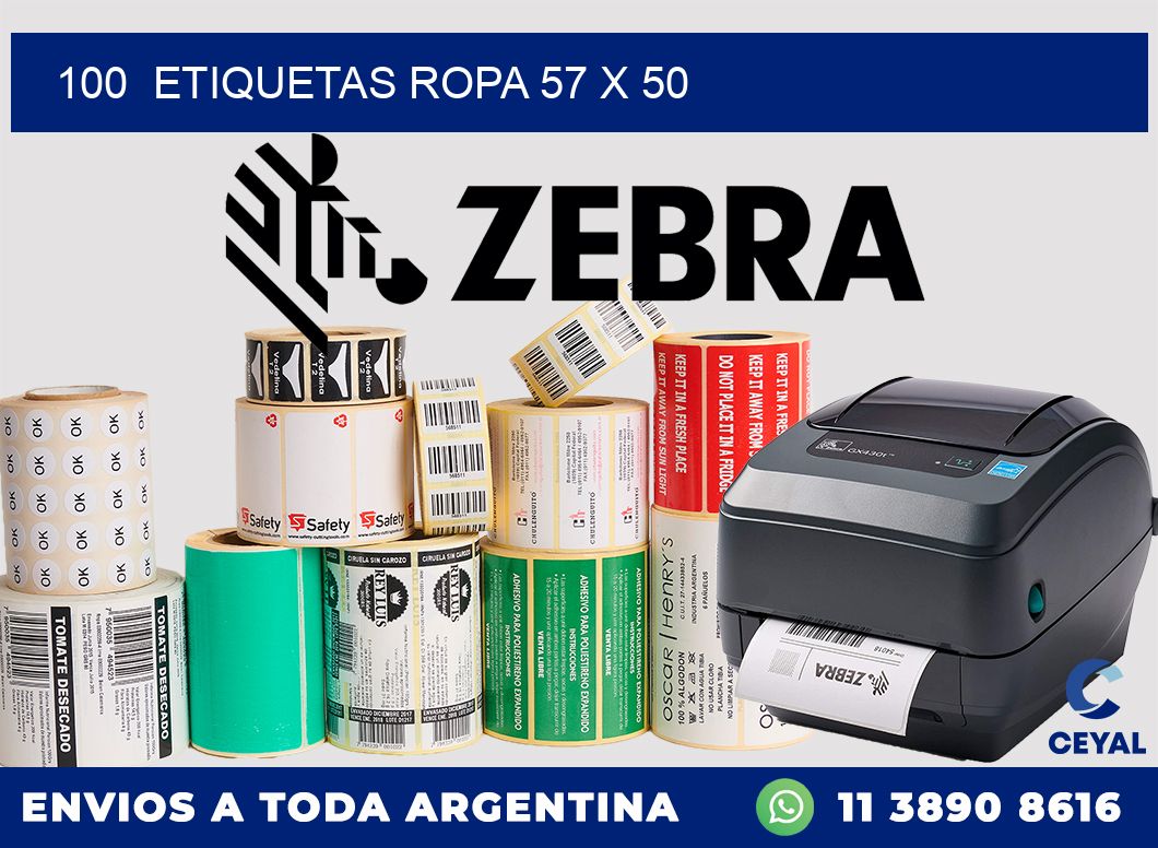 100  ETIQUETAS ROPA 57 x 50