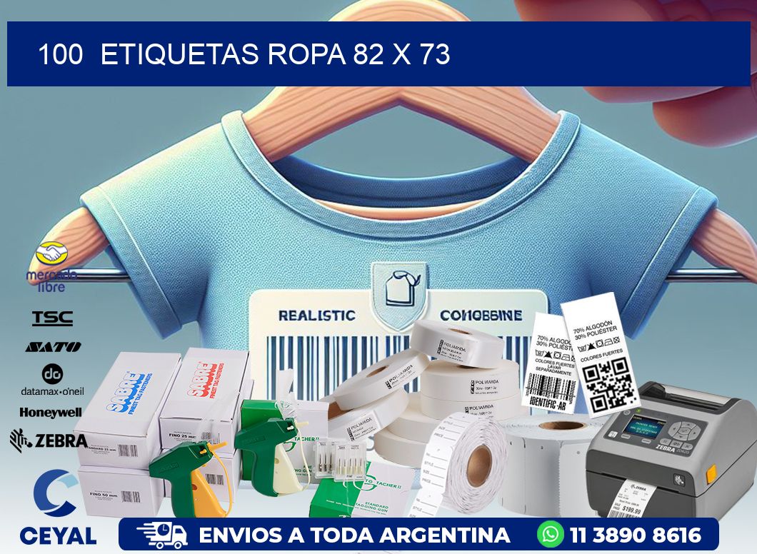 100  ETIQUETAS ROPA 82 x 73