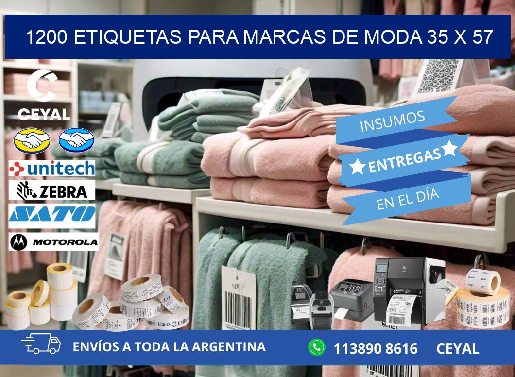 1200 ETIQUETAS PARA MARCAS DE MODA 35 x 57
