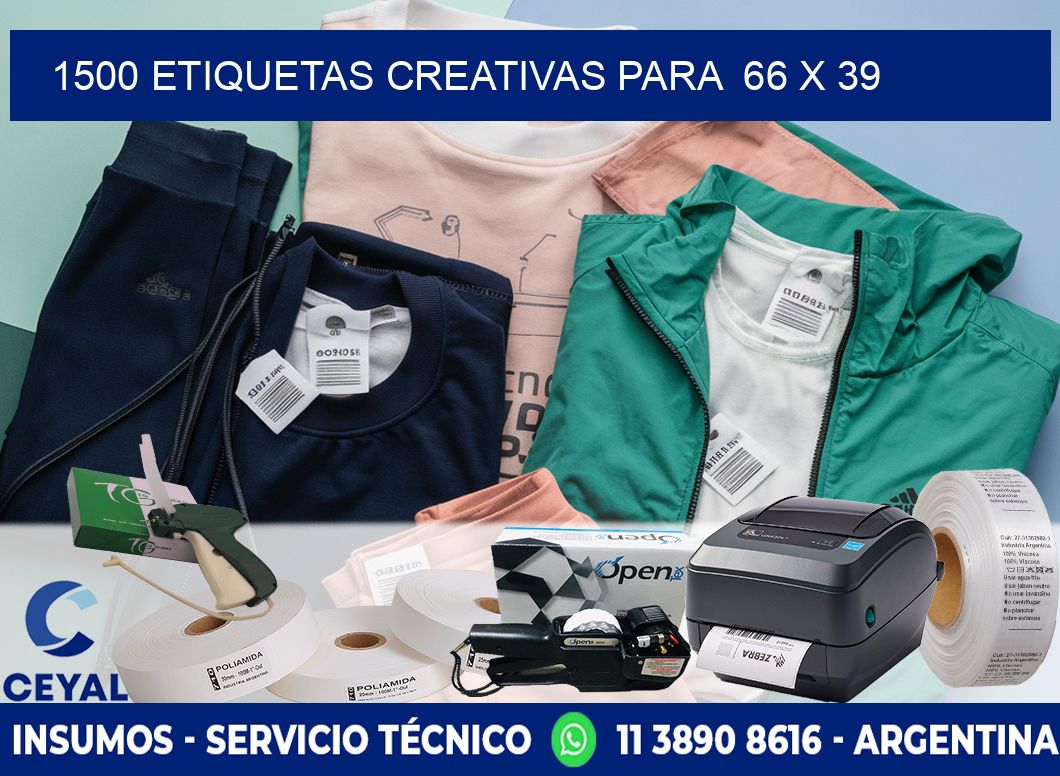 1500 ETIQUETAS CREATIVAS PARA  66 x 39