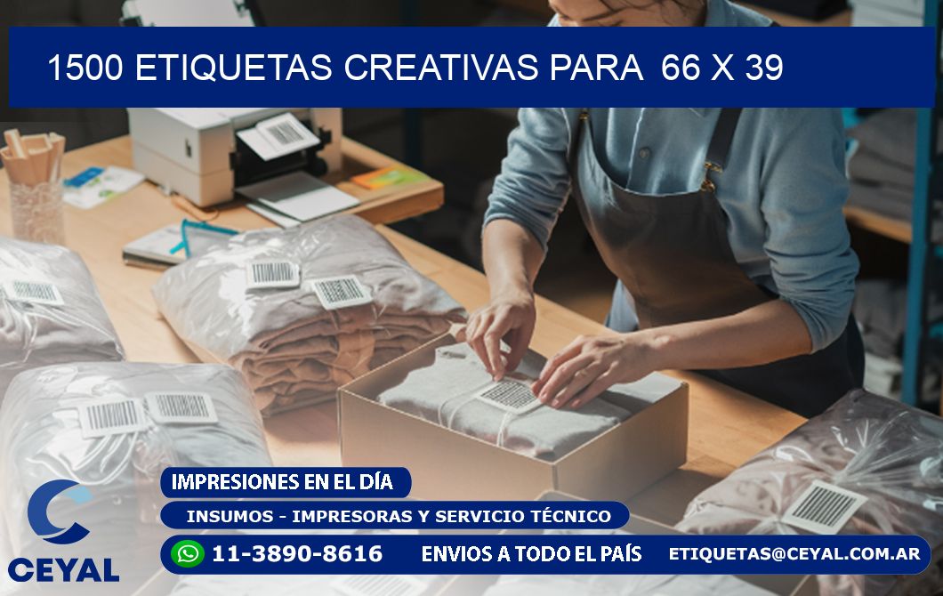 1500 ETIQUETAS CREATIVAS PARA  66 x 39