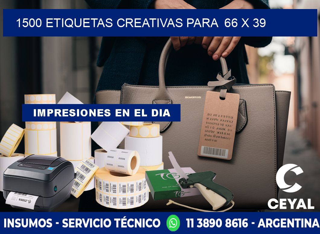 1500 ETIQUETAS CREATIVAS PARA  66 x 39