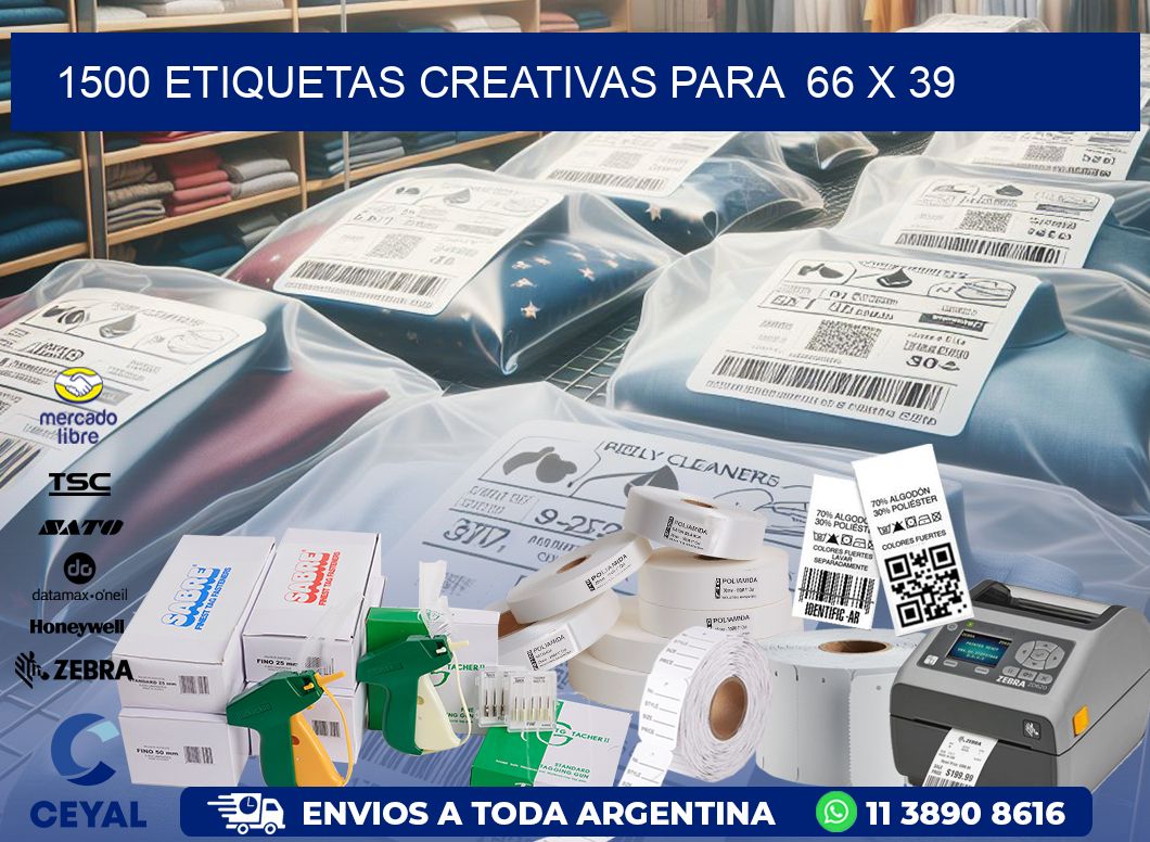 1500 ETIQUETAS CREATIVAS PARA  66 x 39