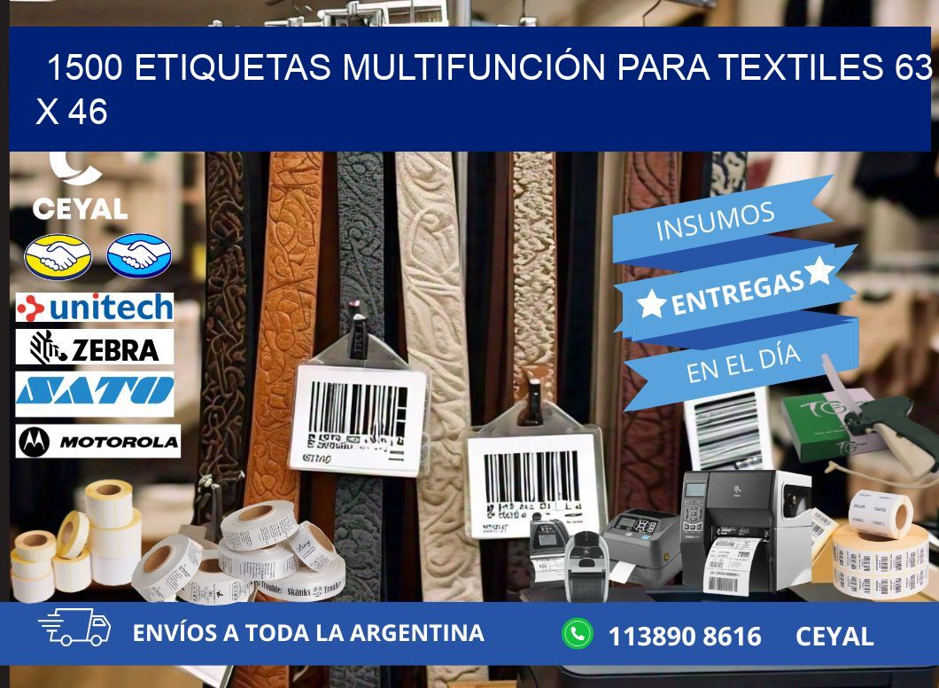 1500 ETIQUETAS MULTIFUNCIÓN PARA TEXTILES 63 x 46