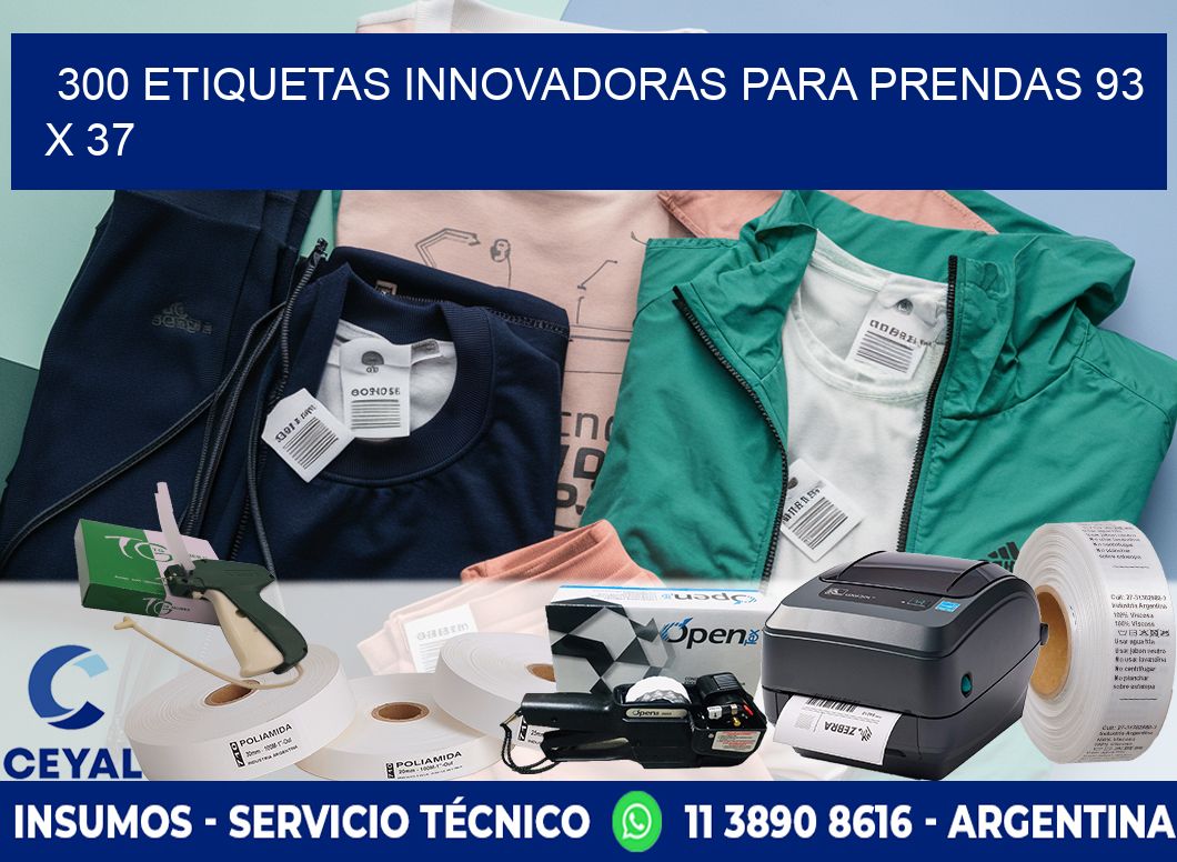 300 ETIQUETAS INNOVADORAS PARA PRENDAS 93 x 37