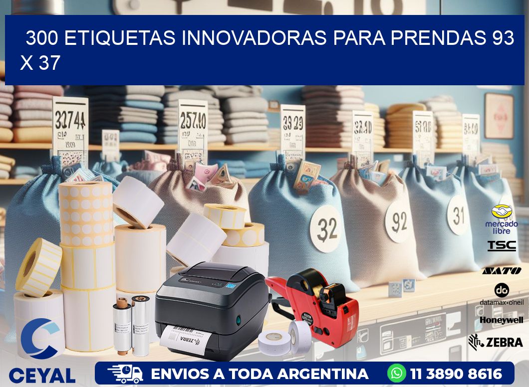 300 ETIQUETAS INNOVADORAS PARA PRENDAS 93 x 37