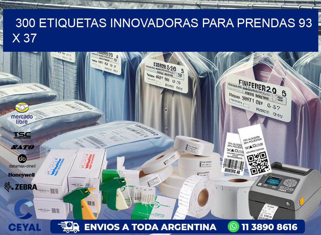 300 ETIQUETAS INNOVADORAS PARA PRENDAS 93 x 37