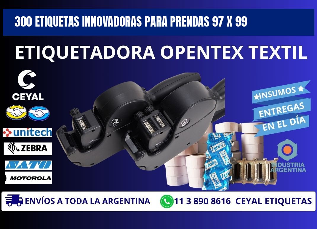 300 ETIQUETAS INNOVADORAS PARA PRENDAS 97 x 99