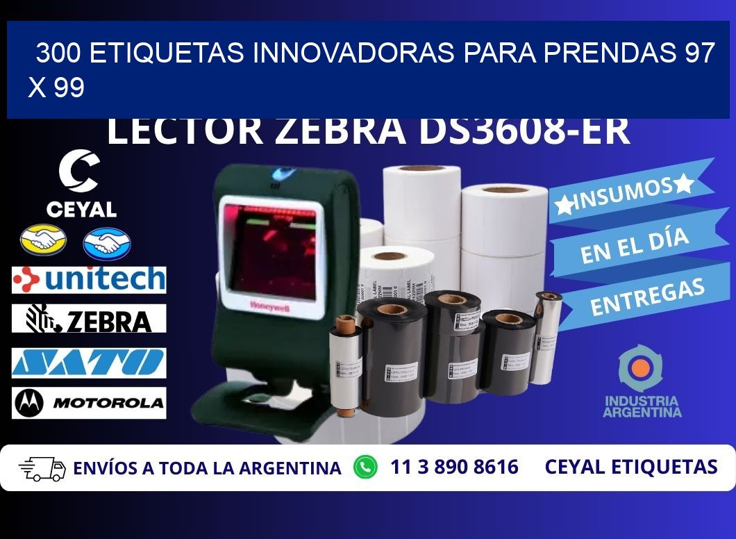 300 ETIQUETAS INNOVADORAS PARA PRENDAS 97 x 99