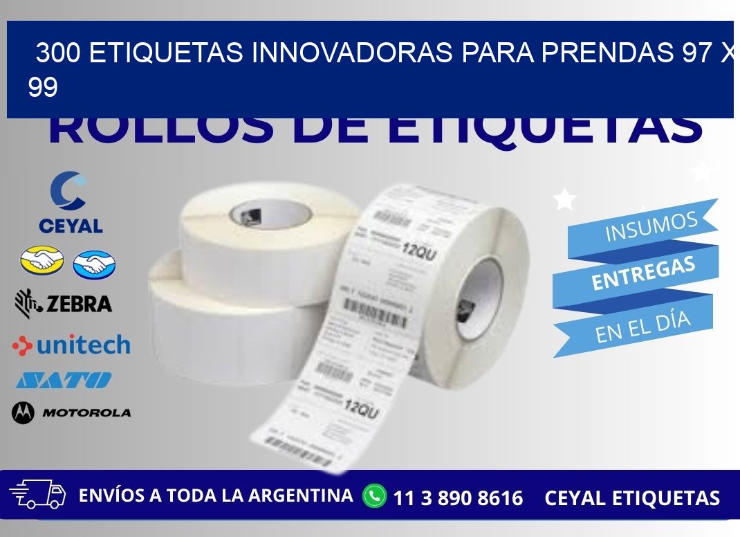 300 ETIQUETAS INNOVADORAS PARA PRENDAS 97 x 99