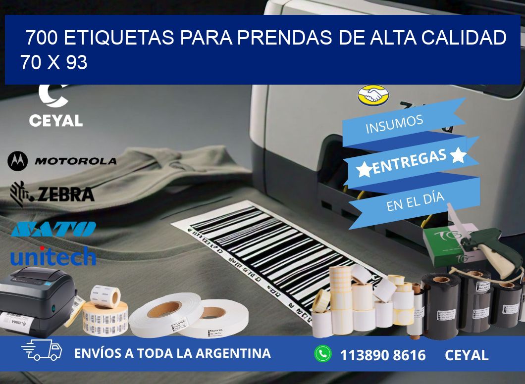 700 ETIQUETAS PARA PRENDAS DE ALTA CALIDAD 70 x 93