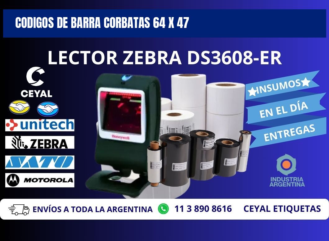 CODIGOS DE BARRA CORBATAS 64 x 47