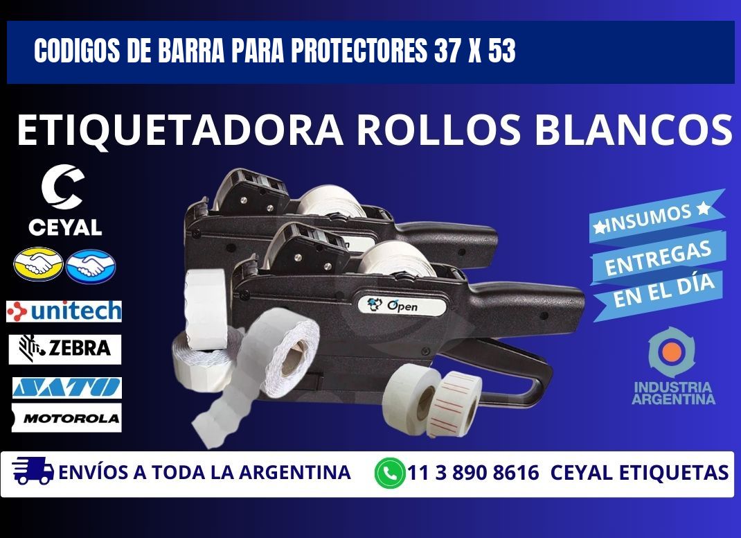CODIGOS DE BARRA PARA PROTECTORES 37 x 53