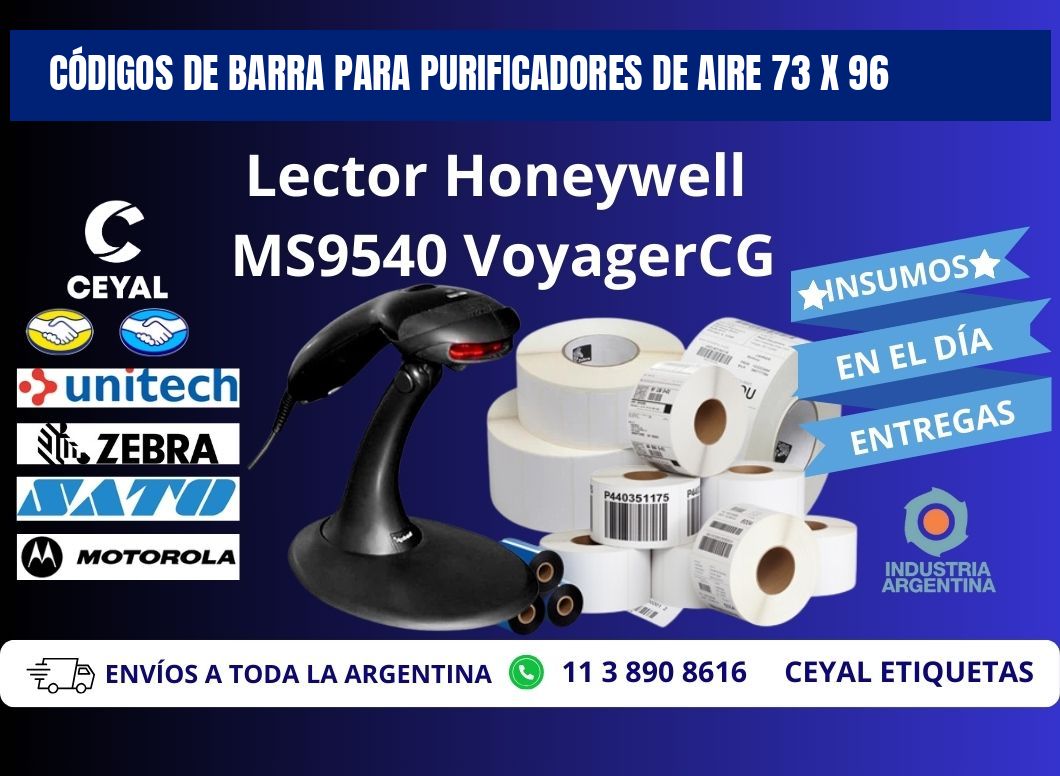 CÓDIGOS DE BARRA PARA PURIFICADORES DE AIRE 73 x 96