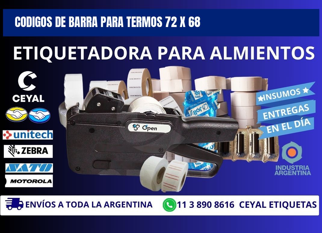 CODIGOS DE BARRA PARA TERMOS 72 x 68