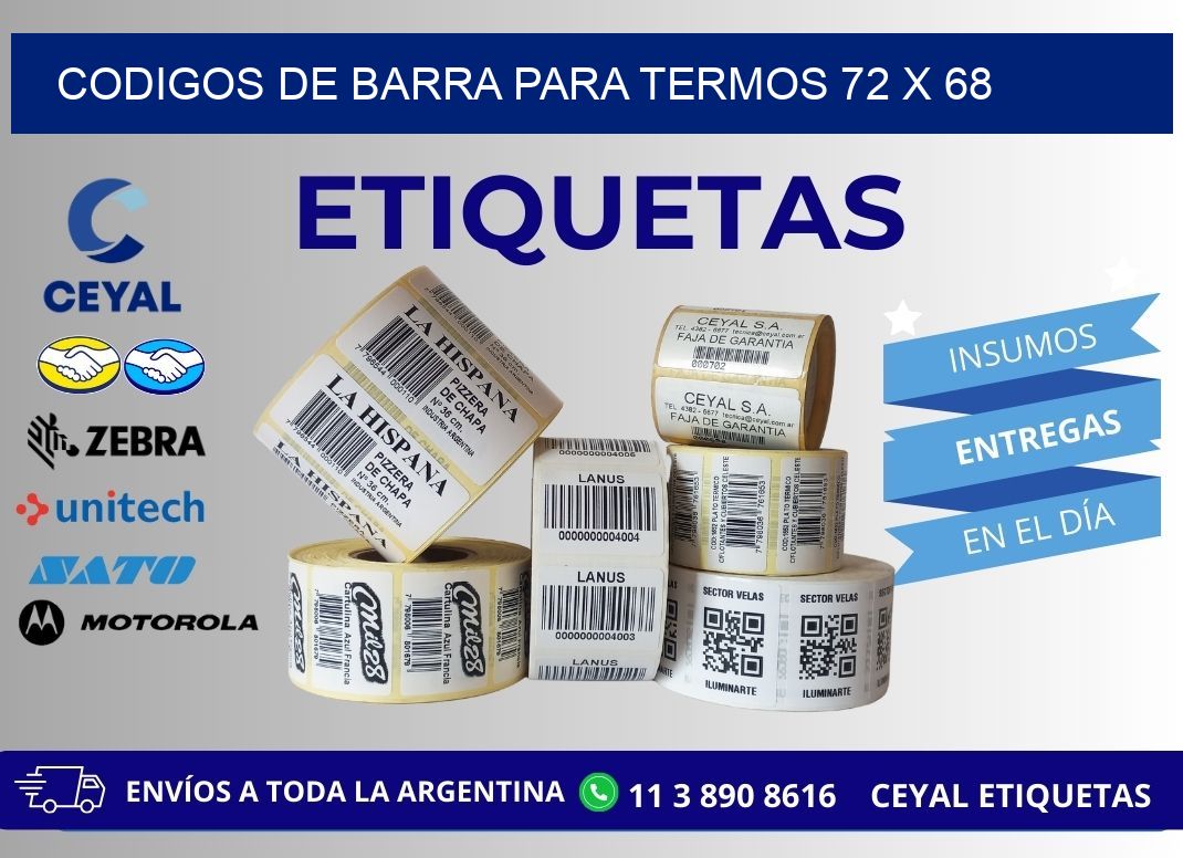 CODIGOS DE BARRA PARA TERMOS 72 x 68