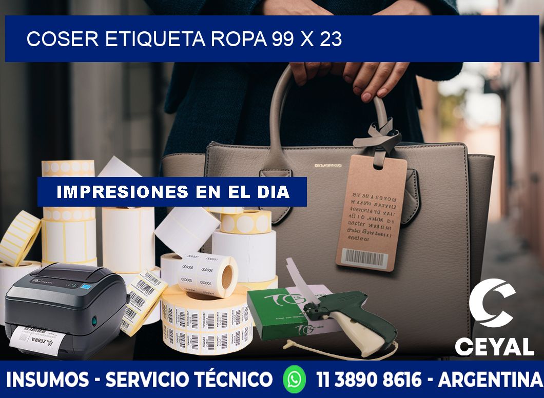 COSER ETIQUETA ROPA 99 x 23