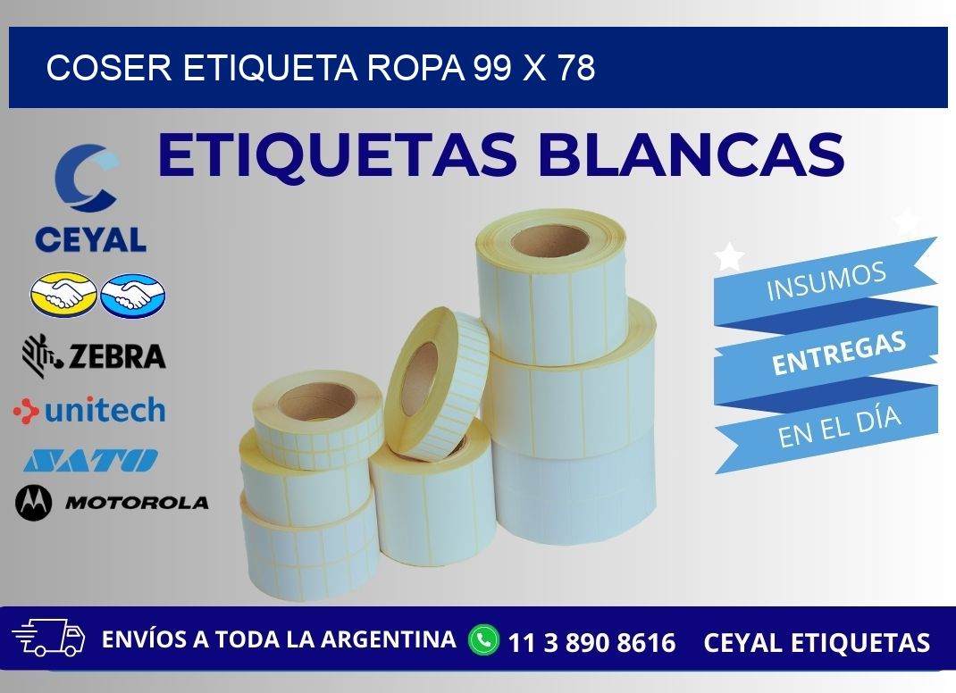 COSER ETIQUETA ROPA 99 x 78