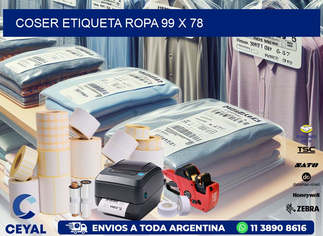 COSER ETIQUETA ROPA 99 x 78