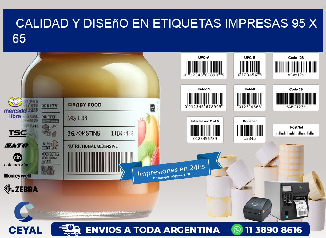 Calidad y Diseño en Etiquetas Impresas 95 x 65