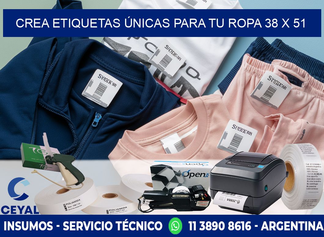 Crea Etiquetas Únicas para tu Ropa 38 x 51