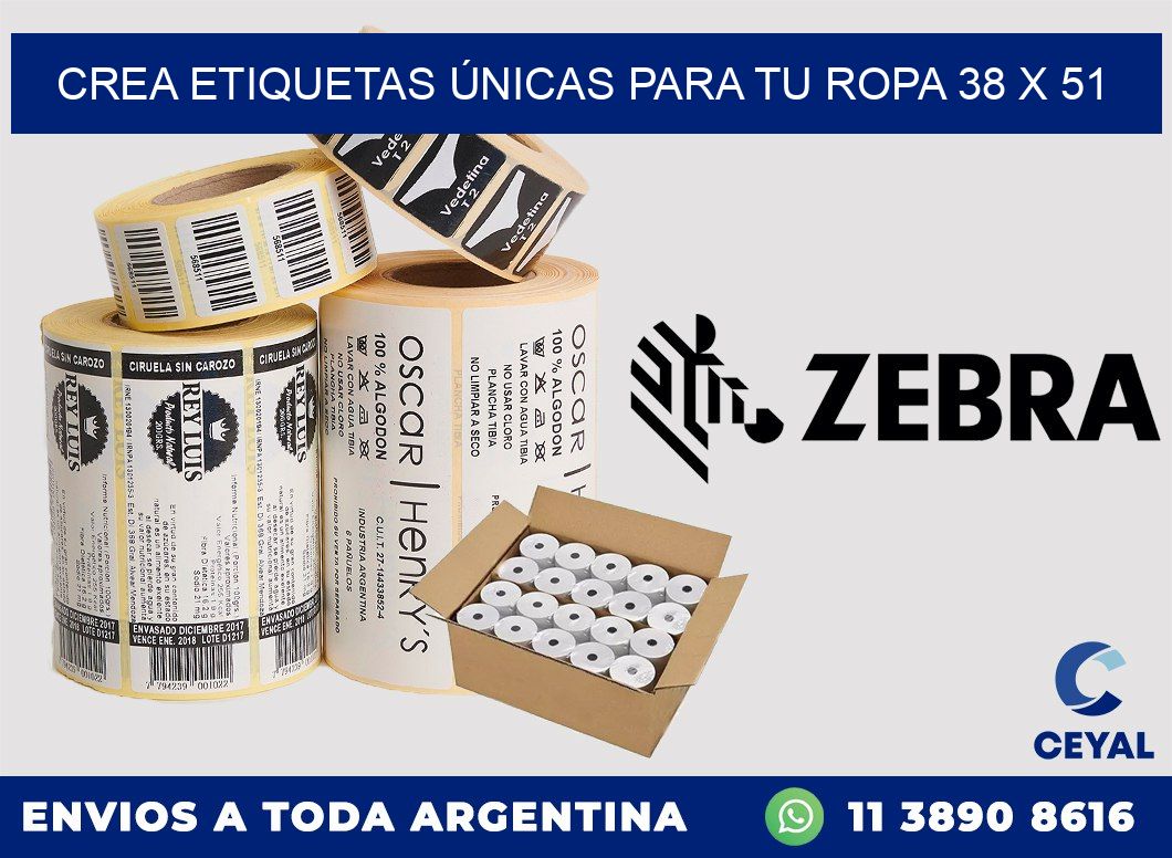 Crea Etiquetas Únicas para tu Ropa 38 x 51