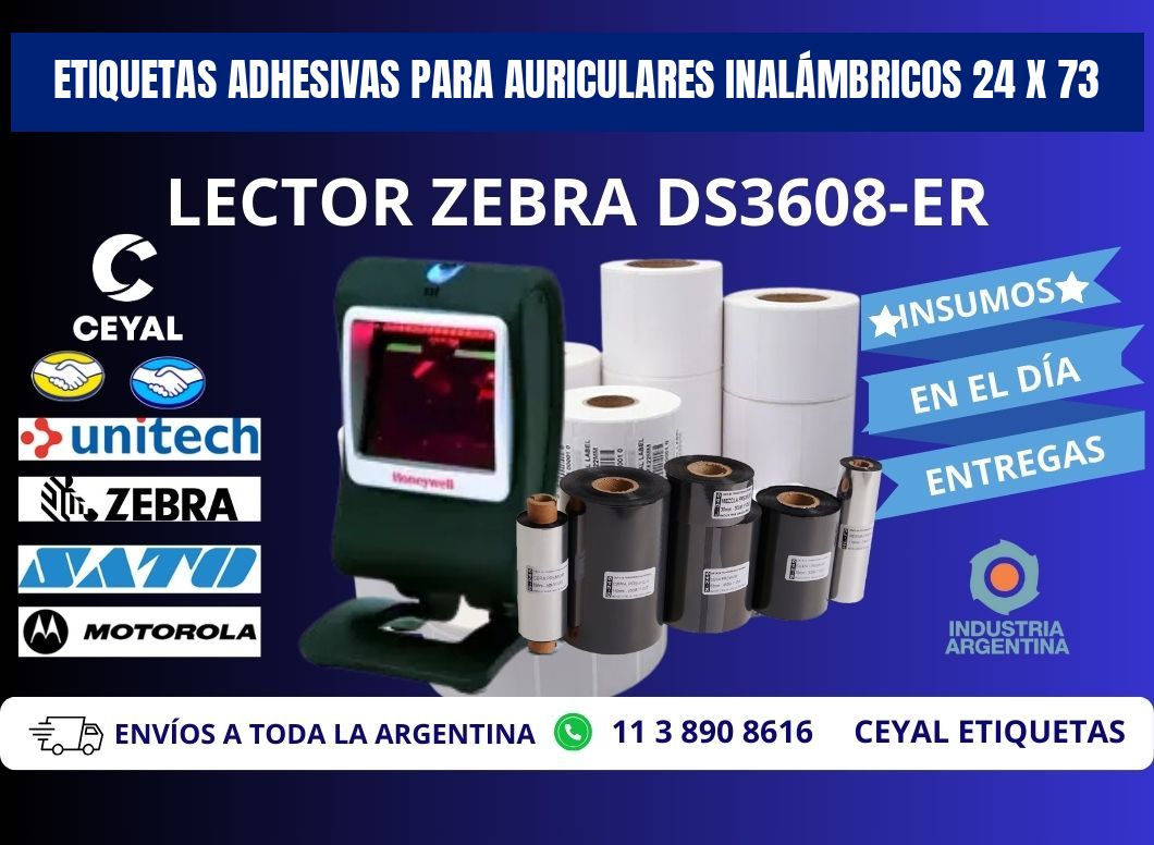 ETIQUETAS ADHESIVAS PARA AURICULARES INALÁMBRICOS 24 x 73