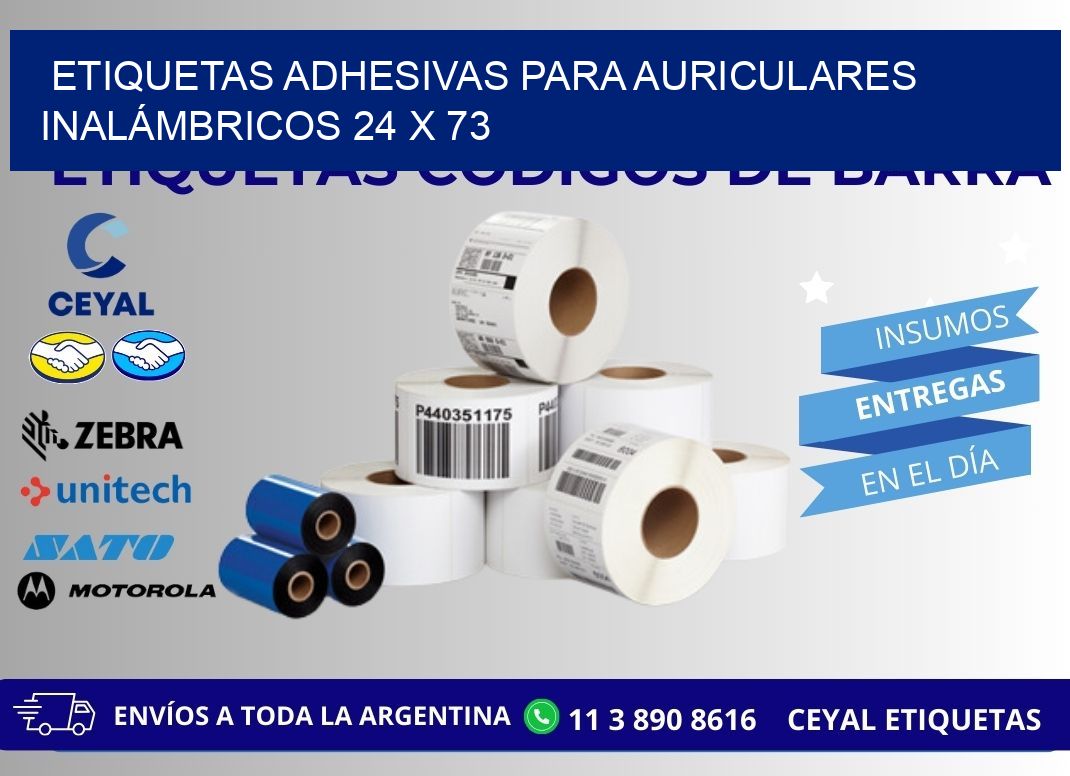 ETIQUETAS ADHESIVAS PARA AURICULARES INALÁMBRICOS 24 x 73