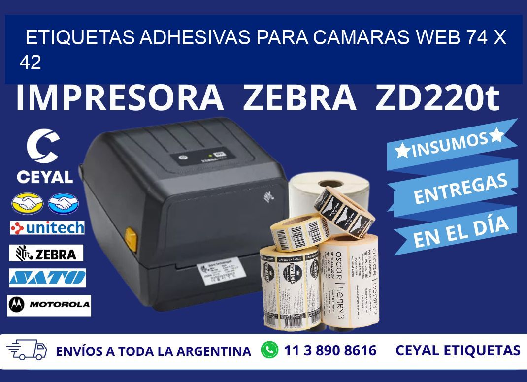 ETIQUETAS ADHESIVAS PARA CAMARAS WEB 74 x 42