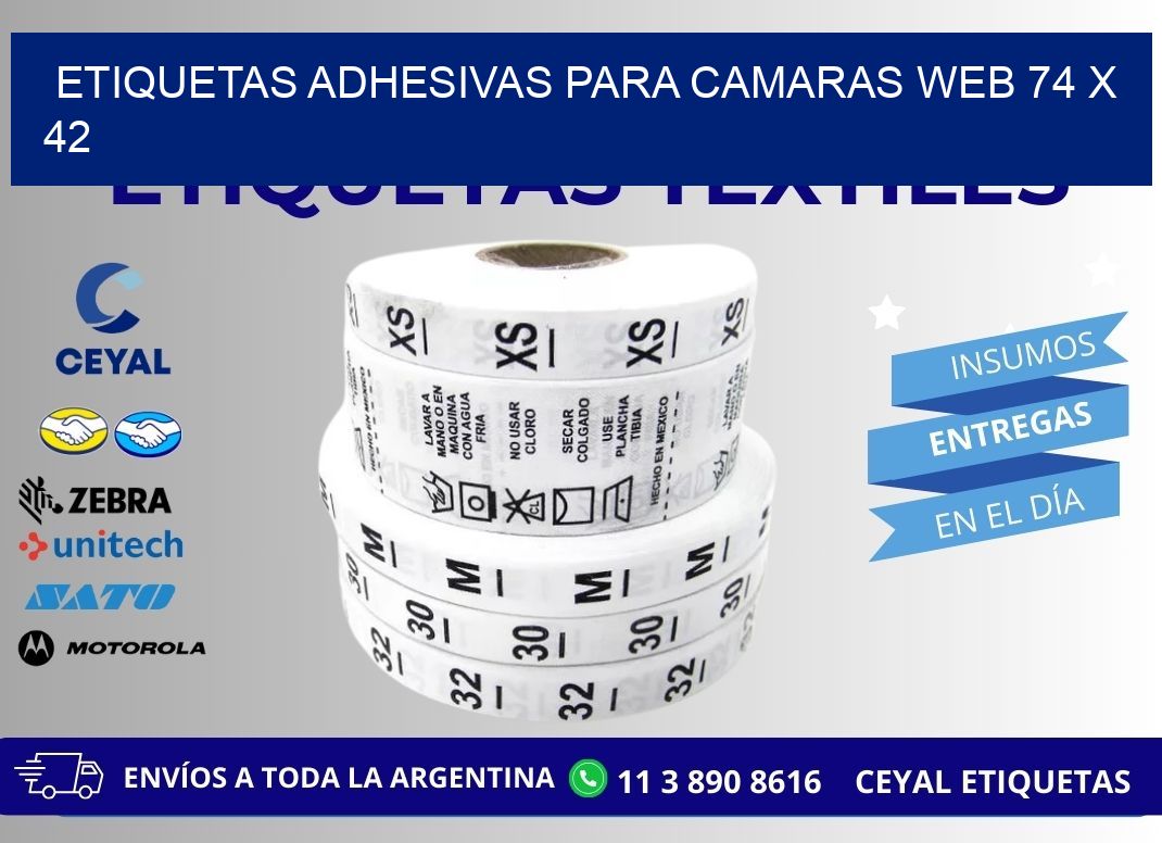 ETIQUETAS ADHESIVAS PARA CAMARAS WEB 74 x 42